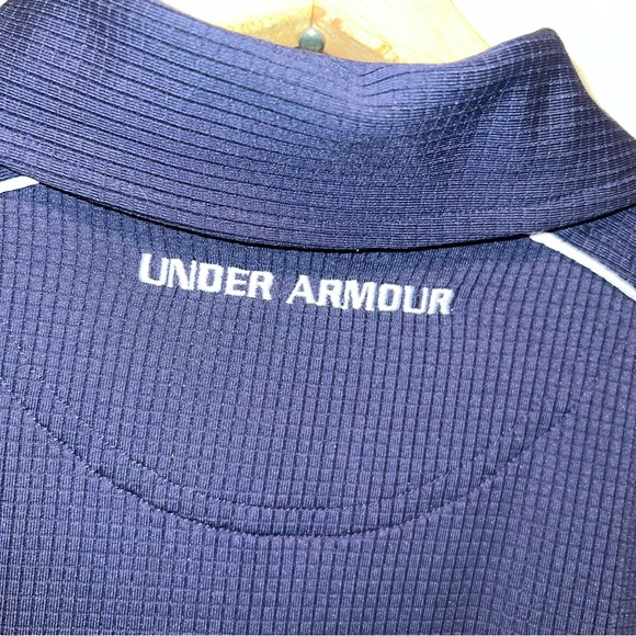 Auburn University Tigers Shirt Mens Small Blue Under Armour Polo - Picture 7 of 9